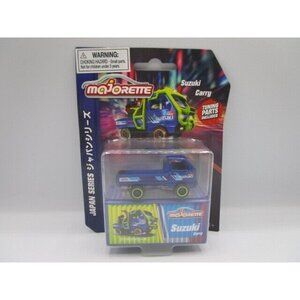 Majorette Japan Series Deluxe Cars Suzuki Carry Blue Tuning Parts Diecast Car